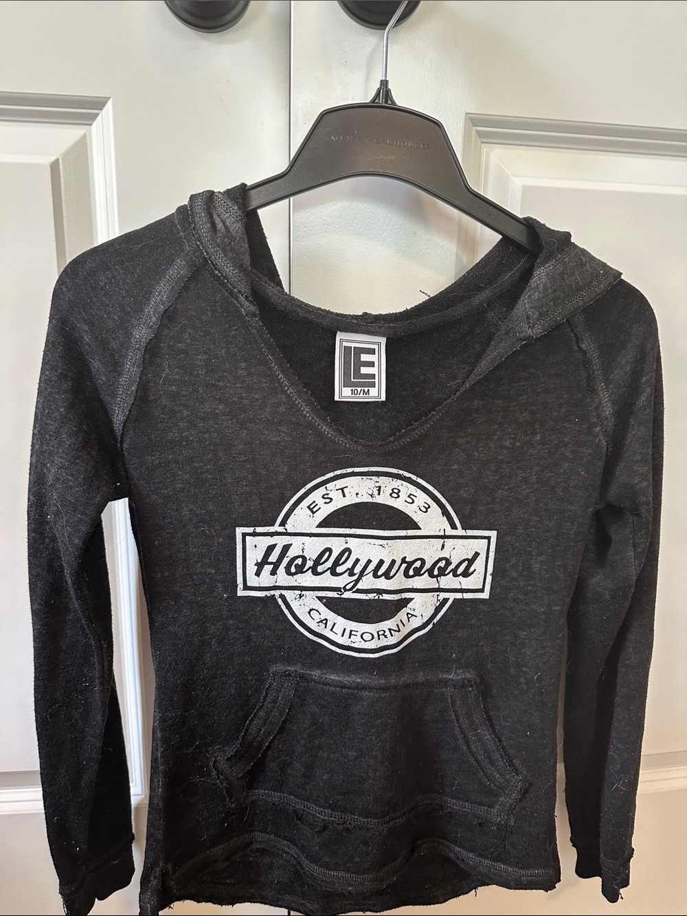 Black Hollywood Graphic Kids Hoodie Sweatshirt